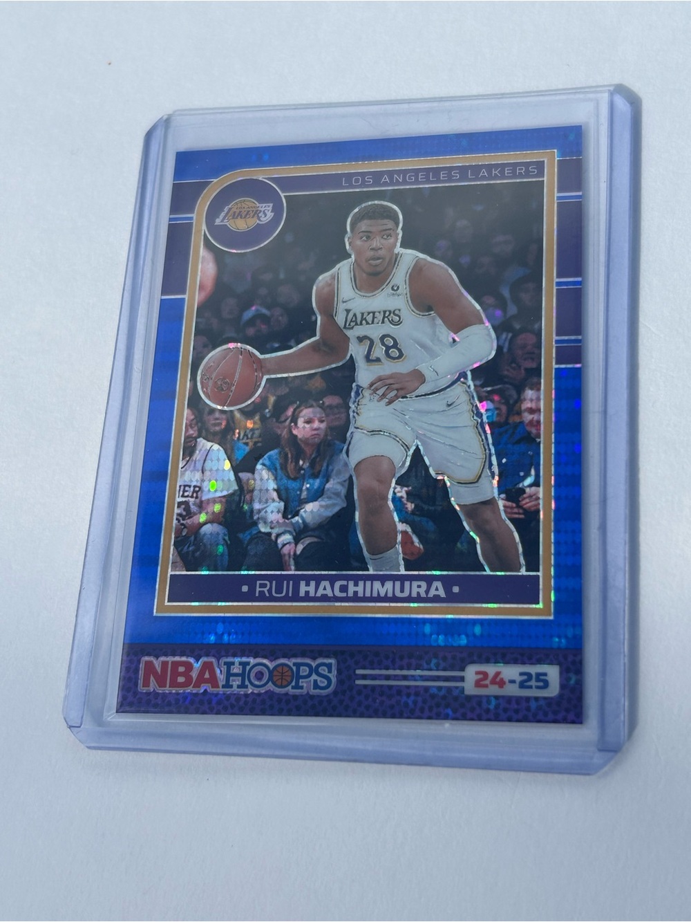 Panini NBA Hoops Rui Hachimura Blue Holographic Card Numbered